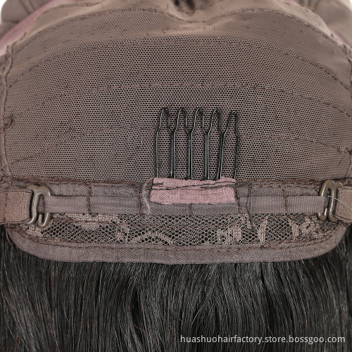 Arebella Dropshipping Vendor High Density Natural Hair Line  18inch  T1B/99J 4*4  Lace Front   Wigs